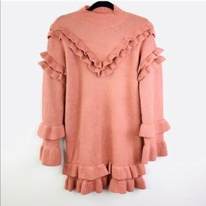 River Island Ruffle sweater dress